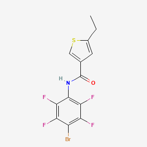 molecular formula C13H8BrF4NOS B4183706 N-(4-bromo-2,3,5,6-tetrafluorophenyl)-5-ethylthiophene-3-carboxamide 