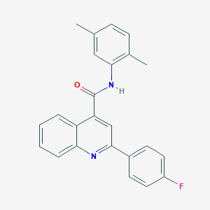 molecular formula C24H19FN2O B418375 N-(2,5-dimethylphenyl)-2-(4-fluorophenyl)-4-quinolinecarboxamide 