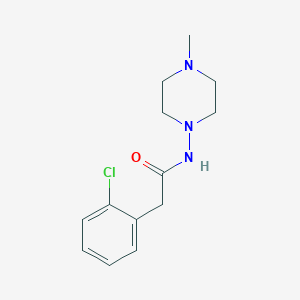 molecular formula C13H18ClN3O B4183768 2-(2-chlorophenyl)-N-(4-methylpiperazin-1-yl)acetamide 