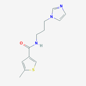 molecular formula C12H15N3OS B4183816 N-[3-(1H-imidazol-1-yl)propyl]-5-methylthiophene-3-carboxamide 