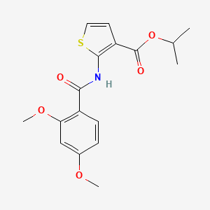 molecular formula C17H19NO5S B4183857 Propan-2-yl 2-[(2,4-dimethoxybenzoyl)amino]thiophene-3-carboxylate 