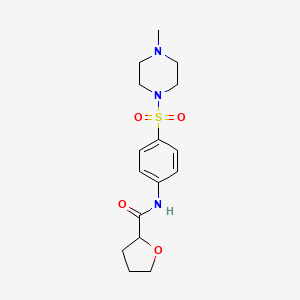 molecular formula C16H23N3O4S B4183922 N-{4-[(4-METHYLPIPERAZIN-1-YL)SULFONYL]PHENYL}OXOLANE-2-CARBOXAMIDE 