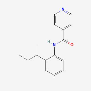 molecular formula C16H18N2O B4183951 N-[2-(butan-2-yl)phenyl]pyridine-4-carboxamide 