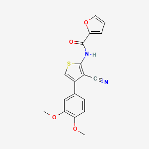 molecular formula C18H14N2O4S B4183977 N-[3-cyano-4-(3,4-dimethoxyphenyl)thiophen-2-yl]furan-2-carboxamide 