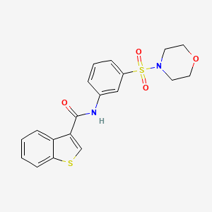 molecular formula C19H18N2O4S2 B4184013 N-[3-(MORPHOLINE-4-SULFONYL)PHENYL]-1-BENZOTHIOPHENE-3-CARBOXAMIDE 