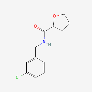 molecular formula C12H14ClNO2 B4184019 N-[(3-chlorophenyl)methyl]oxolane-2-carboxamide 