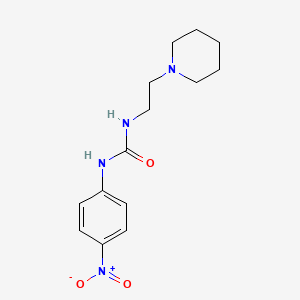 molecular formula C14H20N4O3 B4184040 N-(4-NITROPHENYL)-N'-(2-PIPERIDINOETHYL)UREA 