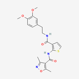 molecular formula C21H23N3O5S B4184047 N-(3-{[2-(3,4-DIMETHOXYPHENYL)ETHYL]CARBAMOYL}-2-THIENYL)-3,5-DIMETHYL-4-ISOXAZOLECARBOXAMIDE 