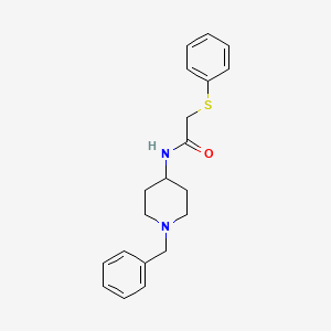 molecular formula C20H24N2OS B4184080 N-(1-benzylpiperidin-4-yl)-2-(phenylsulfanyl)acetamide 