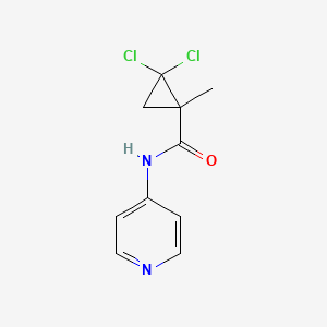molecular formula C10H10Cl2N2O B4184100 CYCLOPROPANECARBOXAMIDE, 2,2-DICHLORO-1-METHYL-N-4-PYRIDINYL- 