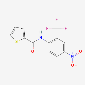 molecular formula C12H7F3N2O3S B4184119 N-[4-nitro-2-(trifluoromethyl)phenyl]thiophene-2-carboxamide 