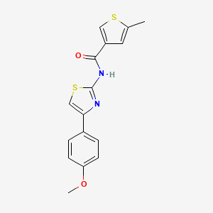 molecular formula C16H14N2O2S2 B4184130 N-[4-(4-METHOXYPHENYL)-13-THIAZOL-2-YL]-5-METHYLTHIOPHENE-3-CARBOXAMIDE 