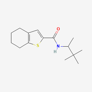 molecular formula C15H23NOS B4184153 N-(3,3-DIMETHYL-2-BUTANYL)-4,5,6,7-TETRAHYDRO-1-BENZOTHIOPHENE-2-CARBOXAMIDE 