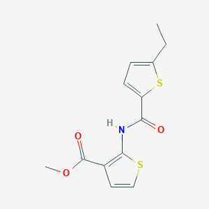 molecular formula C13H13NO3S2 B4184241 methyl 2-{[(5-ethyl-2-thienyl)carbonyl]amino}-3-thiophenecarboxylate 