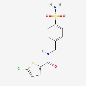 molecular formula C12H11ClN2O3S2 B4184277 N-[4-(aminosulfonyl)benzyl]-5-chloro-2-thiophenecarboxamide 