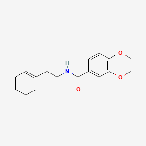 molecular formula C17H21NO3 B4184297 N-[2-(cyclohex-1-en-1-yl)ethyl]-2,3-dihydro-1,4-benzodioxine-6-carboxamide 