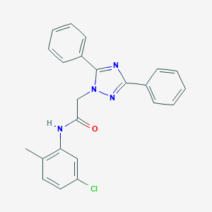 molecular formula C23H19ClN4O B418431 N-(5-chloro-2-methylphenyl)-2-(3,5-diphenyl-1H-1,2,4-triazol-1-yl)acetamide CAS No. 332909-59-8