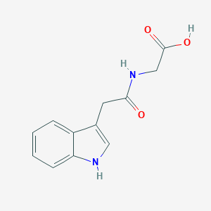 molecular formula C12H12N2O3 B041844 N-[1H-Indol-3-YL-acetyl]glycine acid CAS No. 13113-08-1