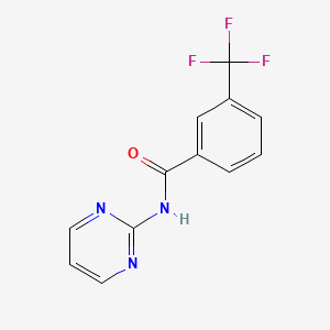 molecular formula C12H8F3N3O B4184426 N-(pyrimidin-2-yl)-3-(trifluoromethyl)benzamide 