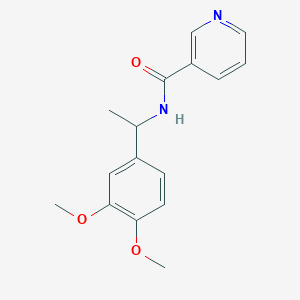 molecular formula C16H18N2O3 B4184498 N-[1-(3,4-dimethoxyphenyl)ethyl]pyridine-3-carboxamide 