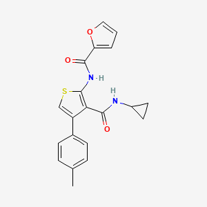 molecular formula C20H18N2O3S B4184528 N2-[3-[(CYCLOPROPYLAMINO)CARBONYL]-4-(4-METHYLPHENYL)-2-THIENYL]-2-FURAMIDE 