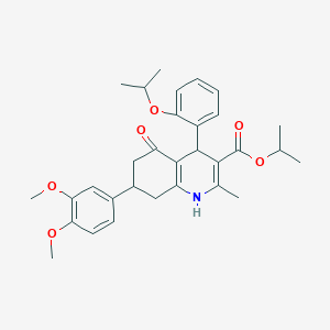 molecular formula C31H37NO6 B418463 Propan-2-yl 7-(3,4-dimethoxyphenyl)-2-methyl-5-oxo-4-[2-(propan-2-yloxy)phenyl]-1,4,5,6,7,8-hexahydroquinoline-3-carboxylate 