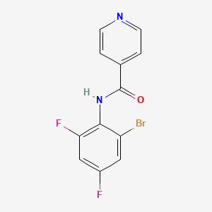 molecular formula C12H7BrF2N2O B4184706 N-(2-bromo-4,6-difluorophenyl)pyridine-4-carboxamide 