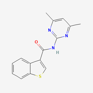 molecular formula C15H13N3OS B4184721 N-(4,6-dimethylpyrimidin-2-yl)-1-benzothiophene-3-carboxamide 