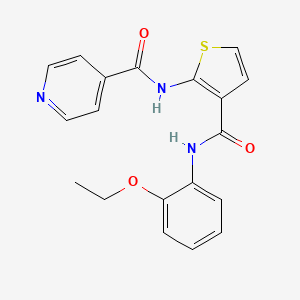 molecular formula C19H17N3O3S B4184768 N-{3-[(2-ethoxyphenyl)carbamoyl]thiophen-2-yl}pyridine-4-carboxamide 