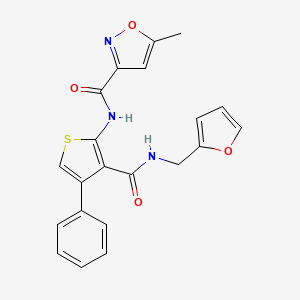 molecular formula C21H17N3O4S B4184925 N-(3-{[(FURAN-2-YL)METHYL]CARBAMOYL}-4-PHENYLTHIOPHEN-2-YL)-5-METHYL-1,2-OXAZOLE-3-CARBOXAMIDE 