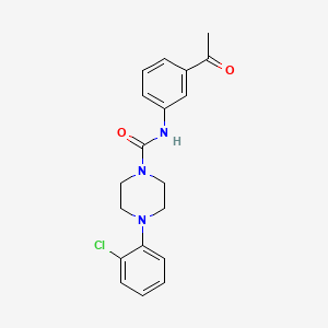 molecular formula C19H20ClN3O2 B4185007 N-(3-acetylphenyl)-4-(2-chlorophenyl)piperazine-1-carboxamide 