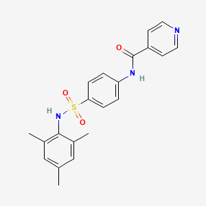 molecular formula C21H21N3O3S B4185102 N-[4-(MESITYLSULFAMOYL)PHENYL]ISONICOTINAMIDE 