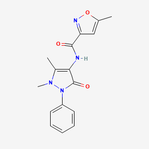 molecular formula C16H16N4O3 B4185123 N-(1,5-dimethyl-3-oxo-2-phenyl-2,3-dihydro-1H-pyrazol-4-yl)-5-methyl-1,2-oxazole-3-carboxamide 