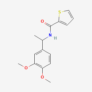 molecular formula C15H17NO3S B4185205 N-[1-(3,4-dimethoxyphenyl)ethyl]thiophene-2-carboxamide 