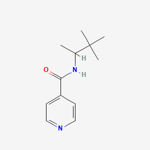 molecular formula C12H18N2O B4185213 N-(3,3-dimethylbutan-2-yl)pyridine-4-carboxamide 