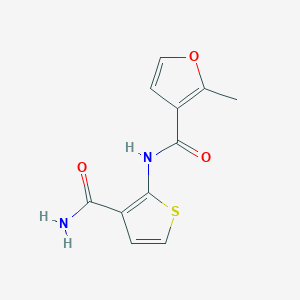 molecular formula C11H10N2O3S B4185380 N-(3-carbamoylthiophen-2-yl)-2-methylfuran-3-carboxamide 