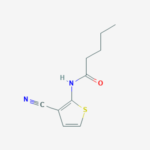 molecular formula C10H12N2OS B4185424 N-(3-cyanothiophen-2-yl)pentanamide 