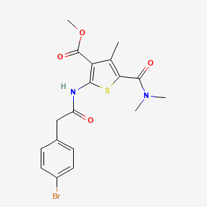 molecular formula C18H19BrN2O4S B4185474 METHYL 2-[2-(4-BROMOPHENYL)ACETAMIDO]-5-(DIMETHYLCARBAMOYL)-4-METHYLTHIOPHENE-3-CARBOXYLATE 