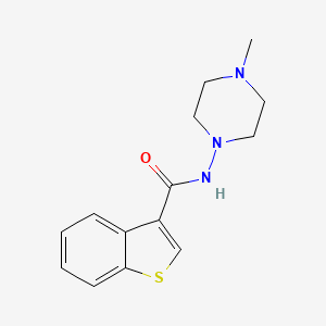molecular formula C14H17N3OS B4185519 N-(4-methylpiperazin-1-yl)-1-benzothiophene-3-carboxamide 