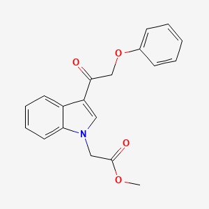 molecular formula C19H17NO4 B4185762 Methyl 2-[3-(2-phenoxyacetyl)indol-1-yl]acetate 