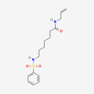 molecular formula C16H24N2O3S B4185883 7-(benzenesulfonamido)-N-prop-2-enylheptanamide 