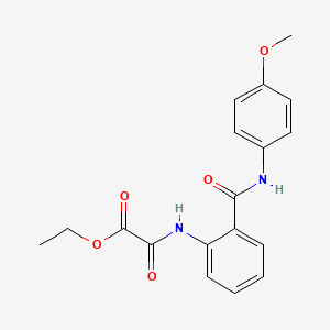 molecular formula C18H18N2O5 B4186045 ETHYL ({2-[(4-METHOXYPHENYL)CARBAMOYL]PHENYL}CARBAMOYL)FORMATE 