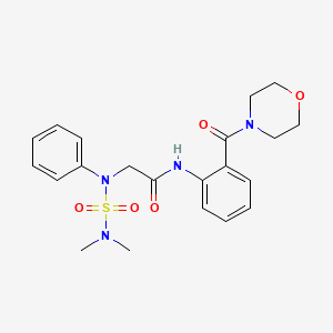molecular formula C21H26N4O5S B4186094 2-[(Dimethylsulfamoyl)(phenyl)amino]-N-[2-(morpholine-4-carbonyl)phenyl]acetamide 