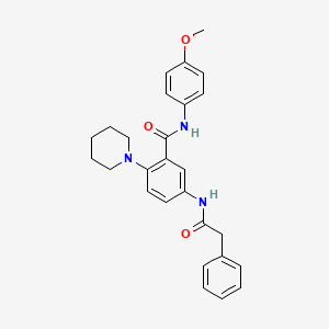 molecular formula C27H29N3O3 B4186187 N-(4-methoxyphenyl)-5-[(2-phenylacetyl)amino]-2-piperidin-1-ylbenzamide 