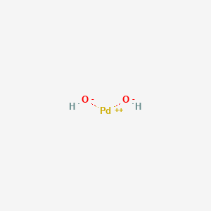 molecular formula H2O2Pd B041862 Palladium(2+);dihydroxide CAS No. 12135-22-7