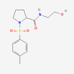 molecular formula C14H20N2O4S B4186238 N-(2-hydroxyethyl)-1-(4-methylphenyl)sulfonylpyrrolidine-2-carboxamide 