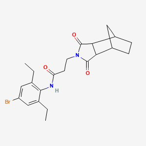 molecular formula C22H27BrN2O3 B4186633 N-(4-bromo-2,6-diethylphenyl)-3-(1,3-dioxooctahydro-2H-4,7-methanoisoindol-2-yl)propanamide 
