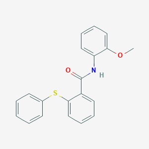 molecular formula C20H17NO2S B4186662 N-(2-methoxyphenyl)-2-phenylsulfanylbenzamide 