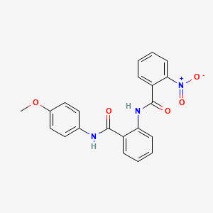 molecular formula C21H17N3O5 B4186713 N-{2-[(4-METHOXYANILINO)CARBONYL]PHENYL}-2-NITROBENZAMIDE 