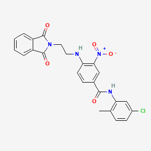molecular formula C24H19ClN4O5 B4186751 N-(5-chloro-2-methylphenyl)-4-[2-(1,3-dioxoisoindol-2-yl)ethylamino]-3-nitrobenzamide 